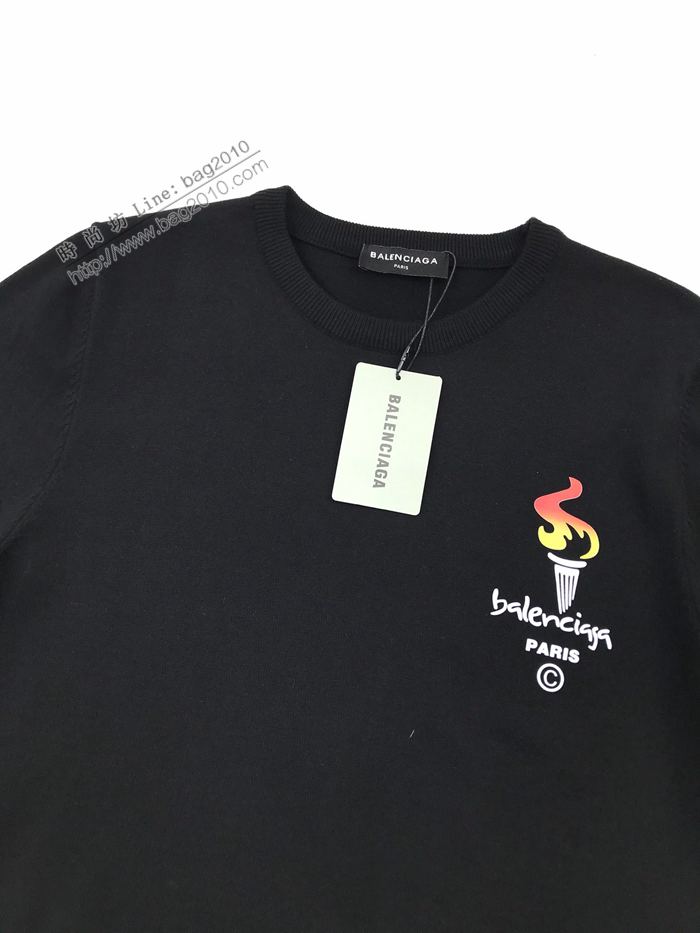 Balenciaga男裝 巴黎世家20AW秋冬新款火炬印花毛衣 高版本男女同款  ydi3138